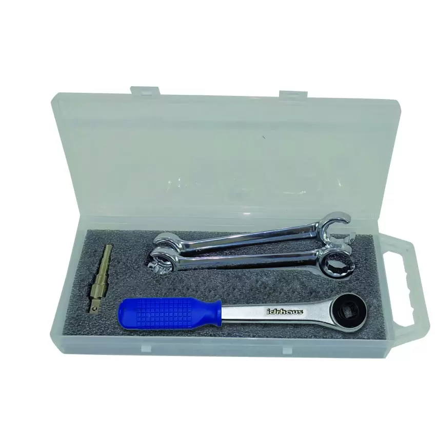 KIT CHIAVE A SCALINO CON CRICCO E CHIAVI APERTE PER COLLETTORI