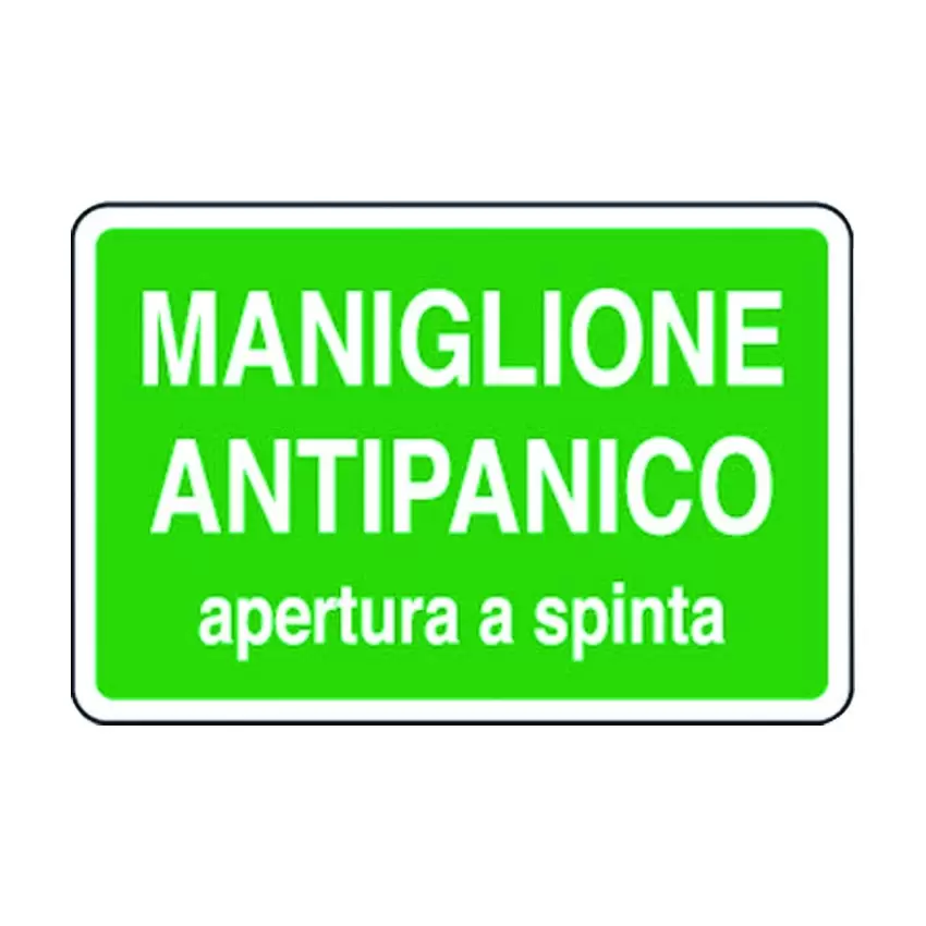CARTELLO MANIGLIONE ANTIPANICO