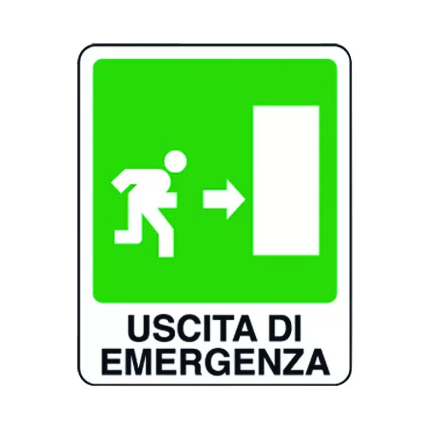 CARTELLO USCITA DI EMERGENZA DESTRA
