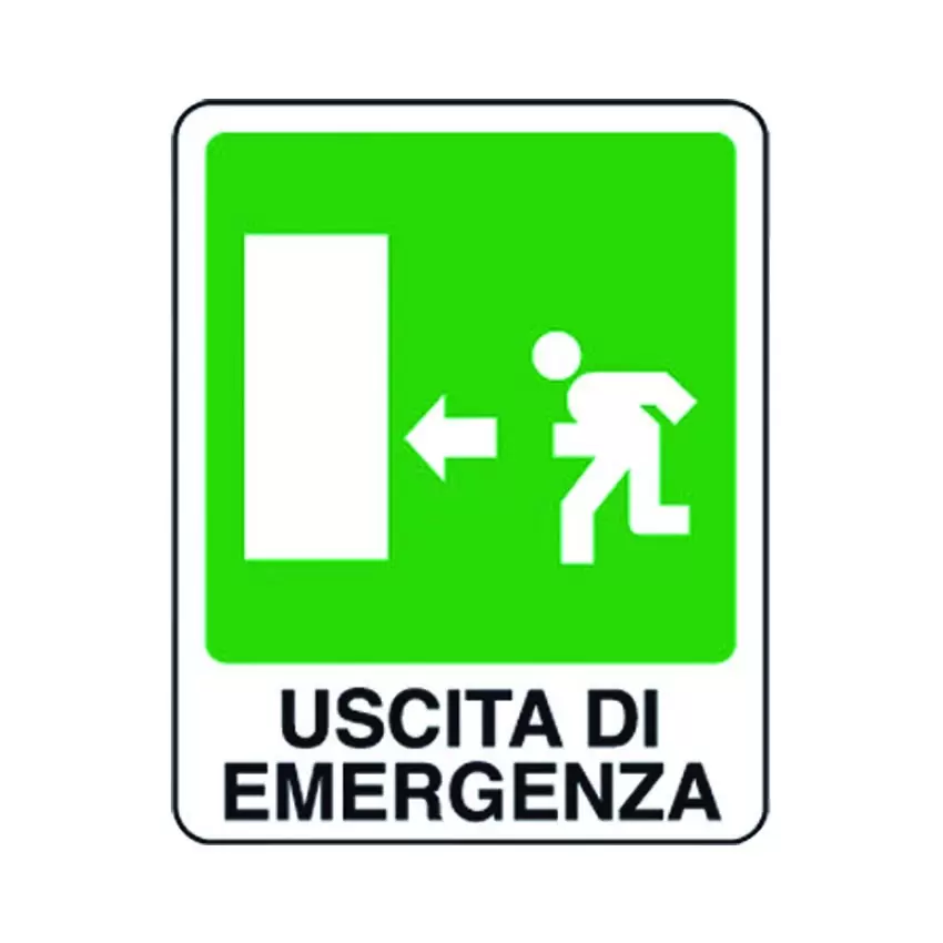 CARTELLO USCITA DI EMERGENZA SINISTRA